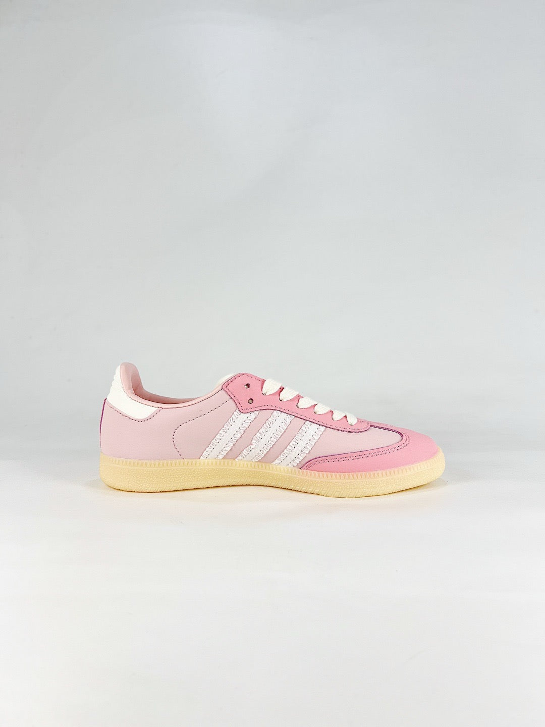 adidas Samba OG Pink Fringe Stripes Sneakers, Unisex Retro Casual Shoes