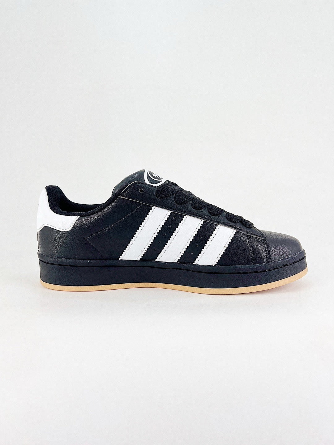 Adidas Campus 00s Unisex Sneakers Black Leather White Stripes Gum Sole