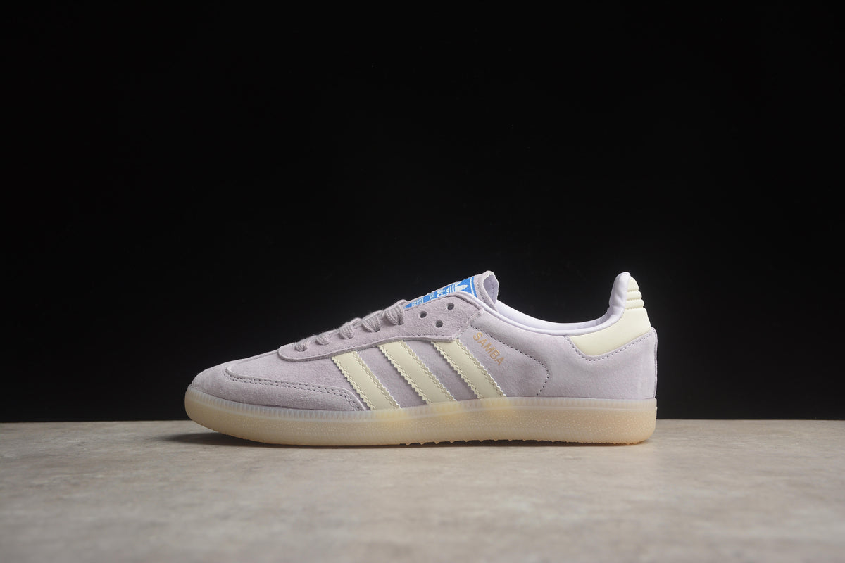 adidas Samba OG Low Top Sneakers Leather Suede Retro Gum Sole Casual Shoes Unisex Light Lavender Suede