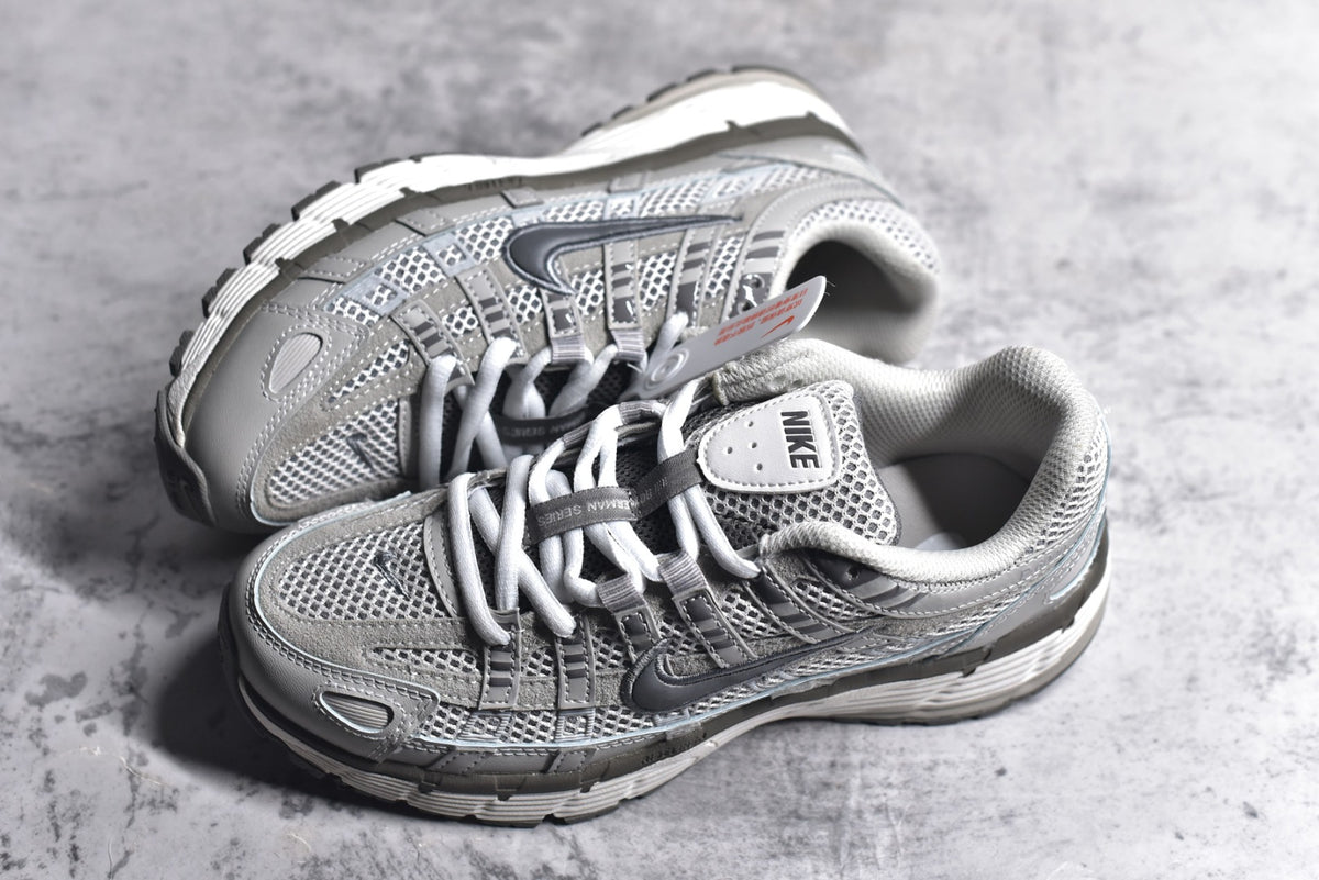 Nike P-6000 Sneakers Retro Metallic Silver Casual Running Shoes Unisex Taupe Grey