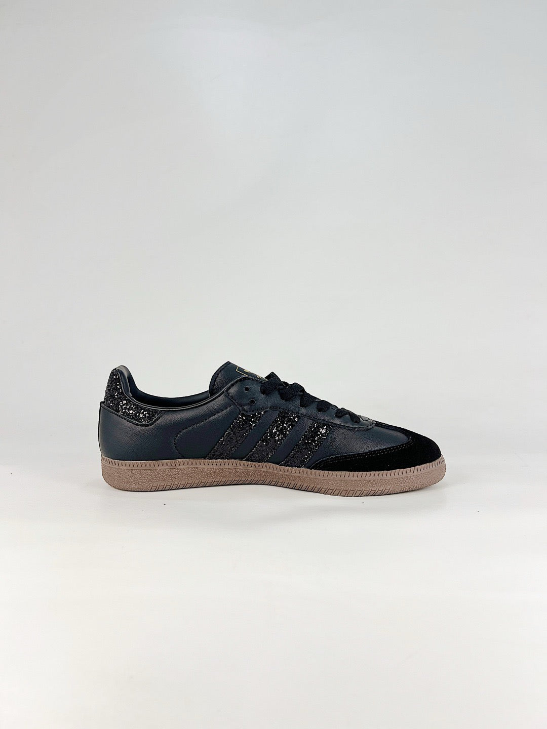 adidas Samba OG Black Glitter Stripes Sneakers, Unisex Retro Casual Shoes
