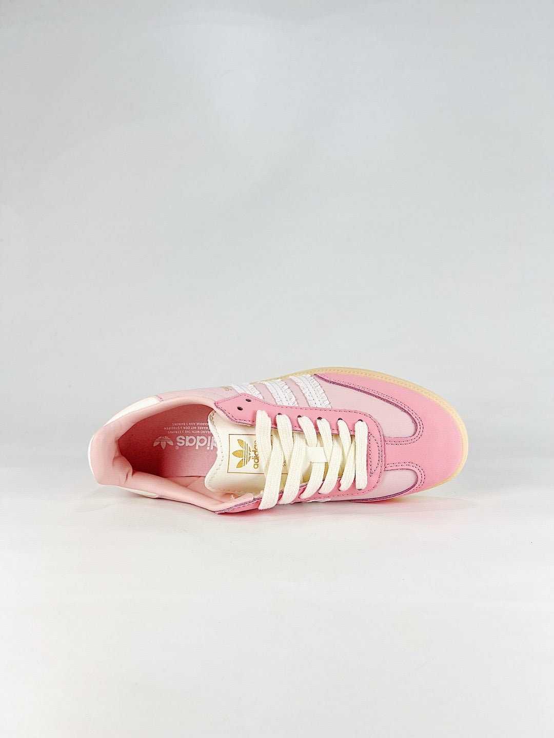 adidas Samba OG Pink Fringe Stripes Sneakers, Unisex Retro Casual Shoes