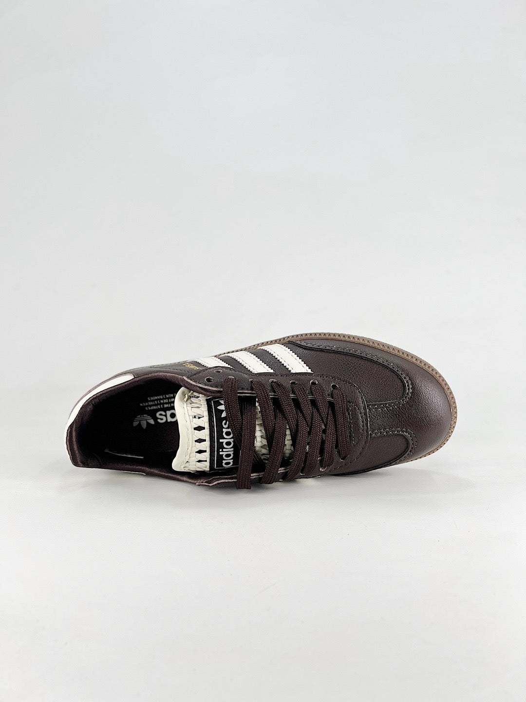 Adidas Samba Low Top Casual Sneakers Unisex Dark Brown Cream White