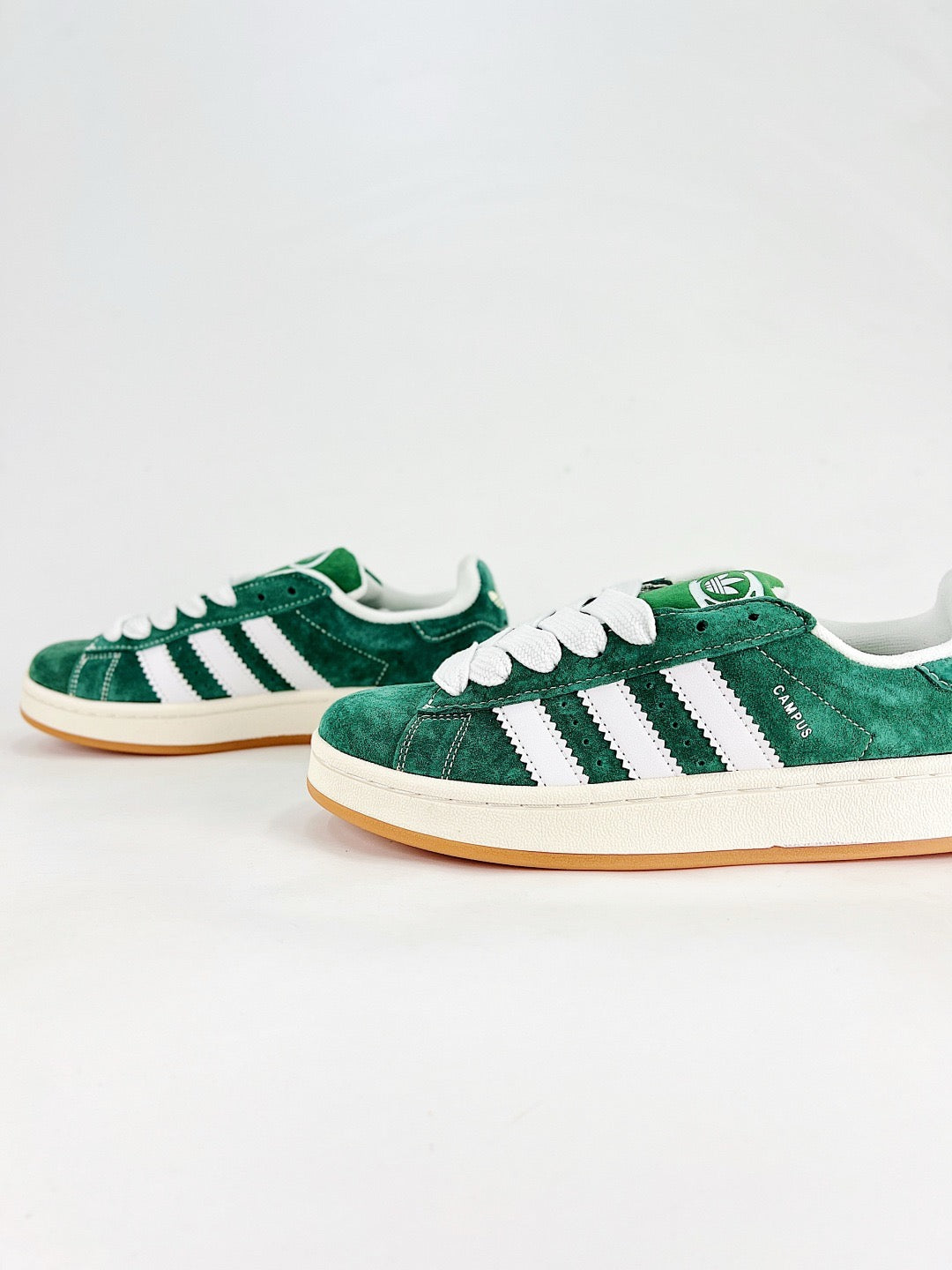 Adidas Campus Retro Suede Casual Skate Sneakers Unisex Dark Green White