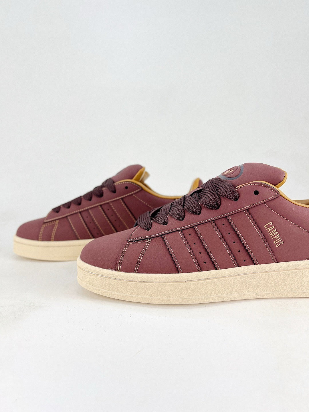 Adidas Campus 00s Retro Skate Shoes Wine Red Suede Mustard Lining Unisex