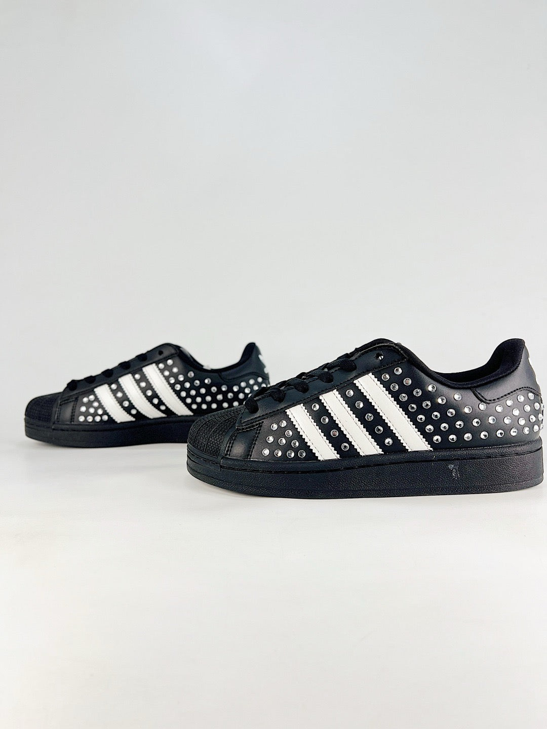 Adidas Superstar Sneaker Black Rhinestone Shell Toe Unisex
