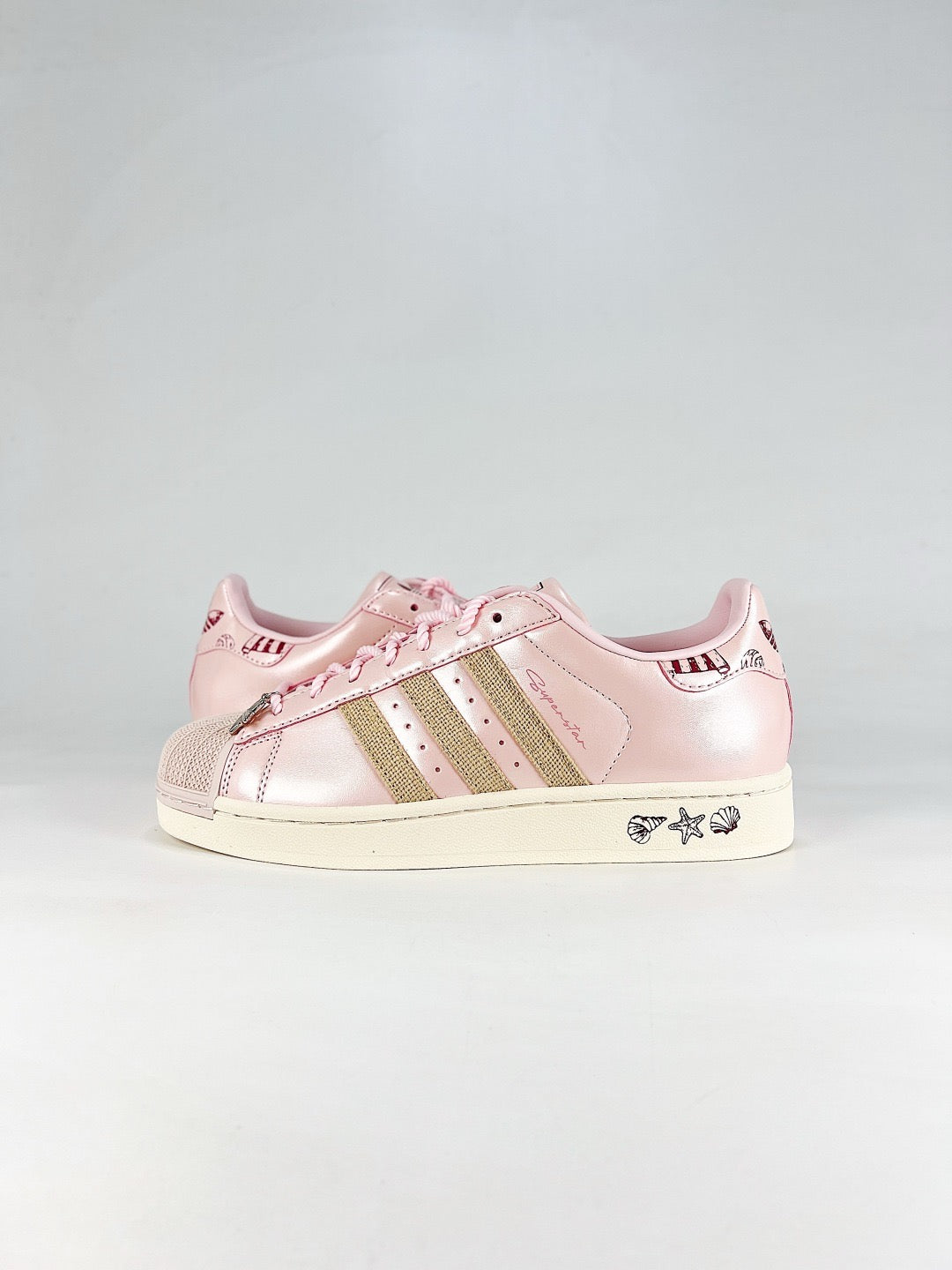 Adidas Superstar Pink Pearl Beach Starfish Seashell Limited Sneakers Unisex