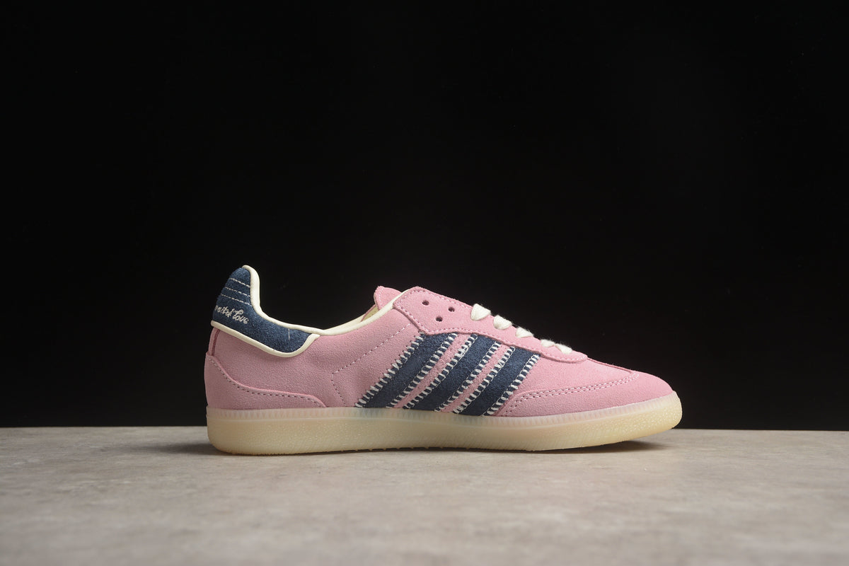 adidas Samba OG Unisex Retro Sneakers Baby Pink Suede Upper
