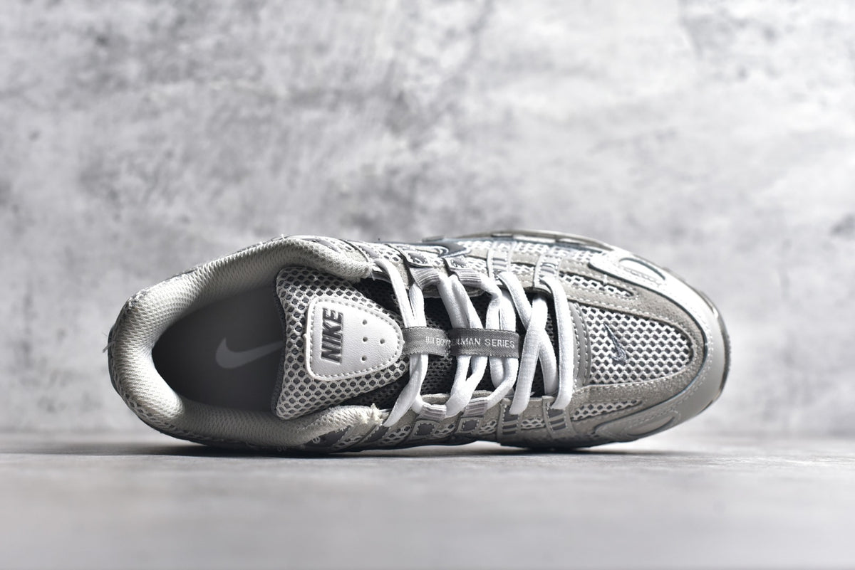 Nike P-6000 Sneakers Retro Metallic Silver Casual Running Shoes Unisex Taupe Grey