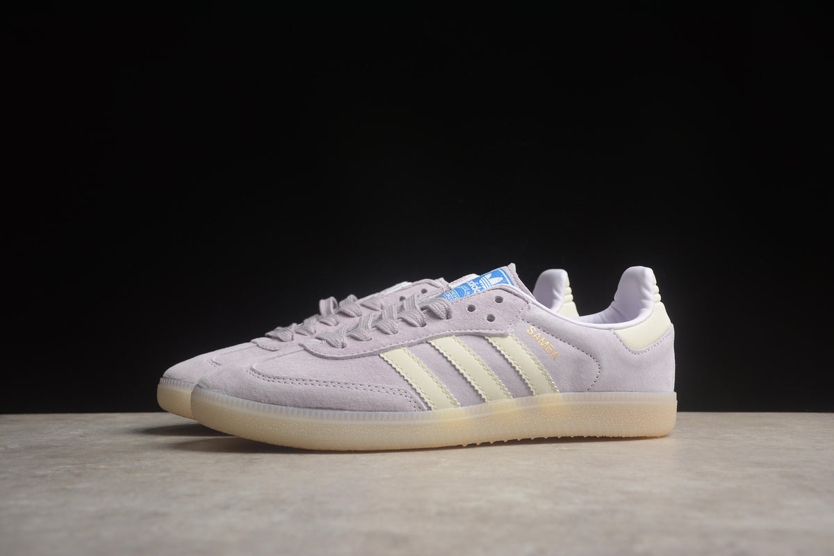 adidas Samba OG Low Top Sneakers Leather Suede Retro Gum Sole Casual Shoes Unisex Light Lavender Suede